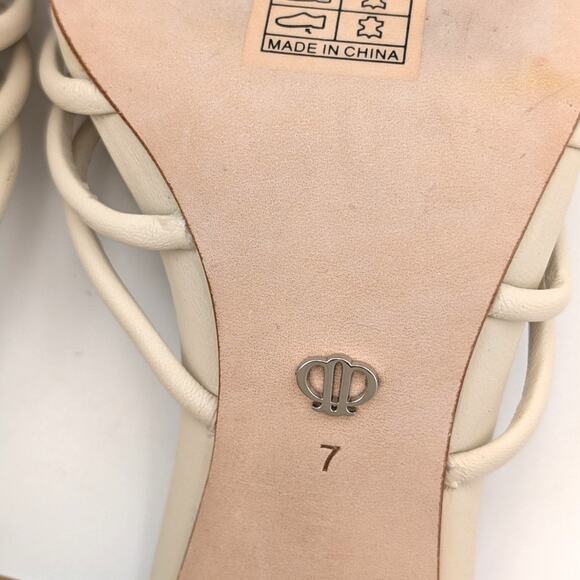 Paige Becca Slip On Strappy High Heel Sandals Women's Bone Size US7 - Picture 8 of 11